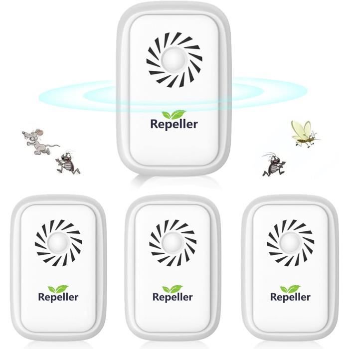 Lot de 2 répulsifs à ultrasons pour chauves-souris - Repousse les chauves-souris en 72 heures Blanc Lot de 2 répulsifs à ultrasons pour chauves-souris - Repousse les chauves-souris en 72 heures Blanc