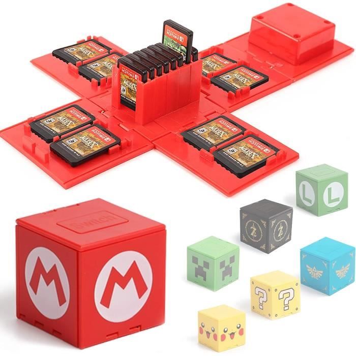 Étui de Rangement de Jeux pour Nintendo Switch,Support de Cartes de  Jeu,Boîte de Rigide avec 16 emplacements pour Cartes de Jeu(B)