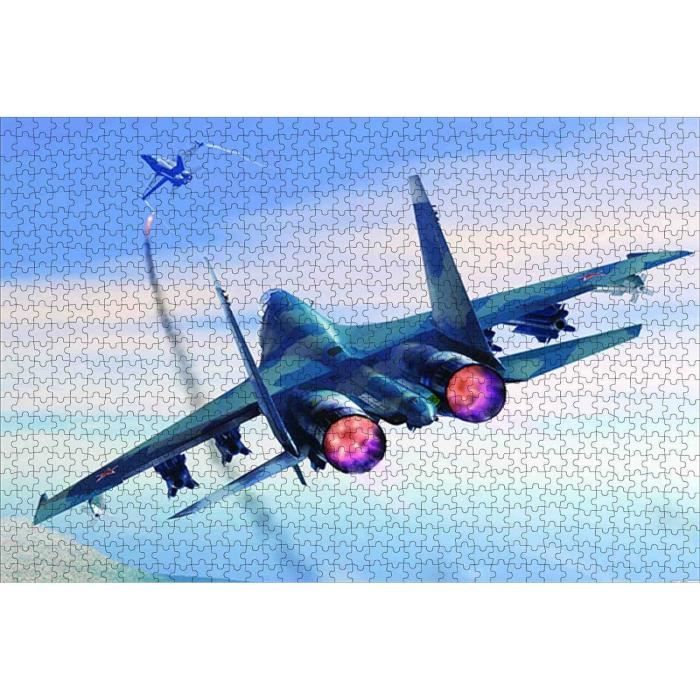 Puzzles 2000 Pièces Chasseur À Réaction Famille Puzzles En Carton Cerveau Défi Puzzle Pour