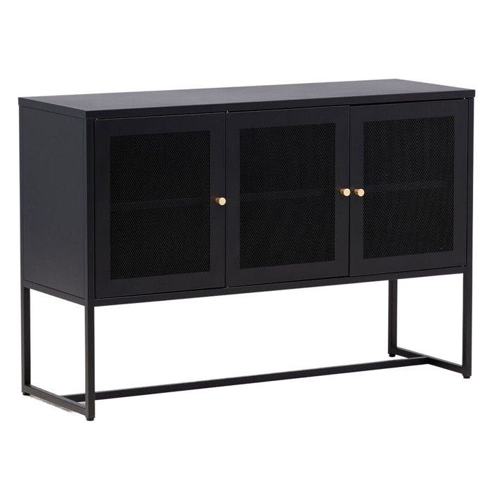 Buffet 3 portes en acier Malla noir