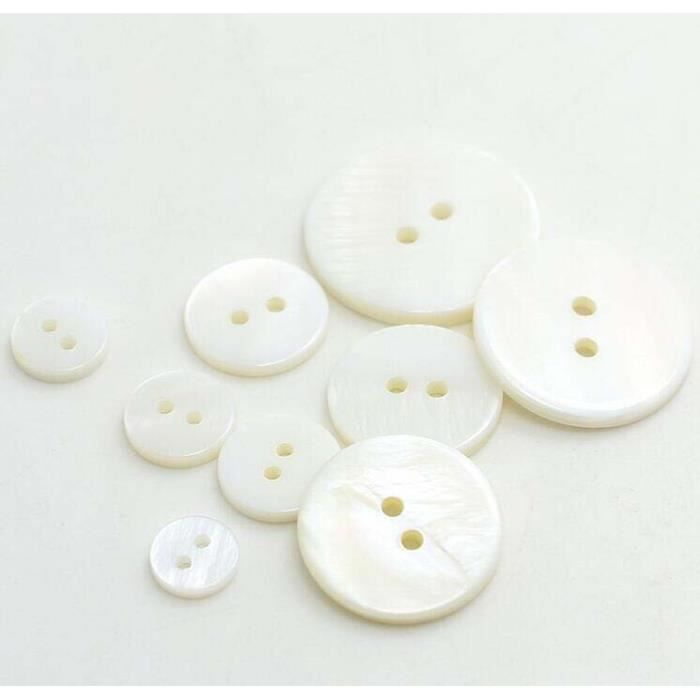40 Boutons De Chemise Sans Couture - 4 Trous, 12.5x11.5mm - Invisibles Pour Vêtements, Robes, Pulls - Blanc