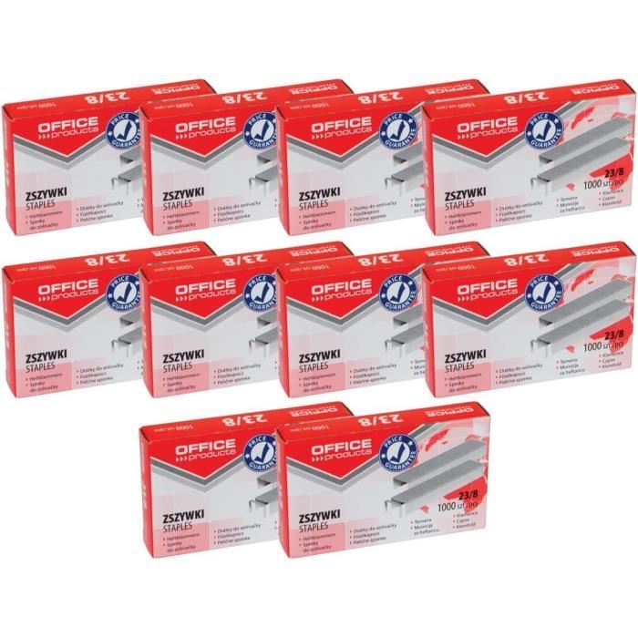 OFFICE products nietjes 23-10, metaal, doos van 1000 stuks