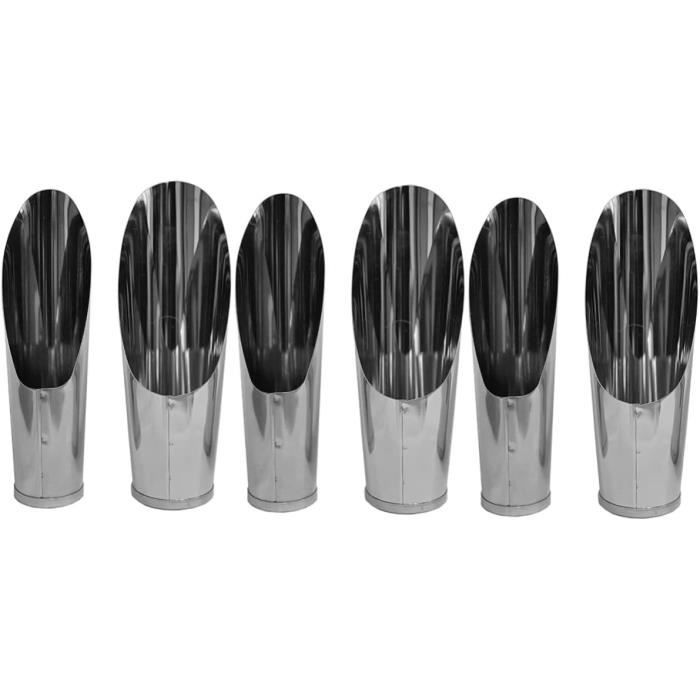 COLLBATH Lot 2 Cuillères Pelle Acier Inoxydable Pour Nourriture Animaux - Écope Robuste Et Pratique