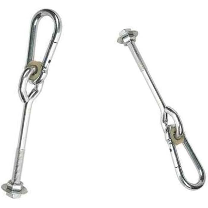 SELEWARE Lot De 2 Crochets De Balançoire 180° – Acier Inoxydable SUS304 – Charge 800 Kg – Pour Intérieur/extérieur, Yoga, Hamac, Sac De Frappe