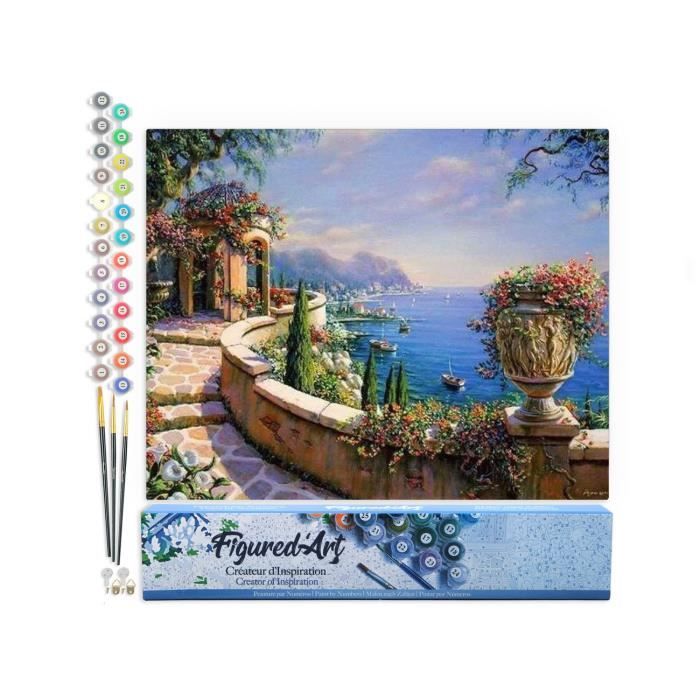 Tableau - DIY - Peinture à l'huile par numéros - Paysage - 60x75cm Tableau - DIY - Peinture à l'huile par numéros - Paysage - 60x75cm
