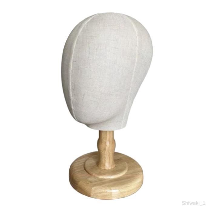 Tête De Mannequin En Mousse - Présentoir Pour Perruques, Postiches, Chapeaux - Hauteur 28 Cm, Blanc