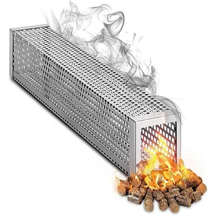 Tube à Fumée En Acier Inoxydable Pour Granulés - Fumoir Barbecue Froid/Chaud - Compatible Tous Grils