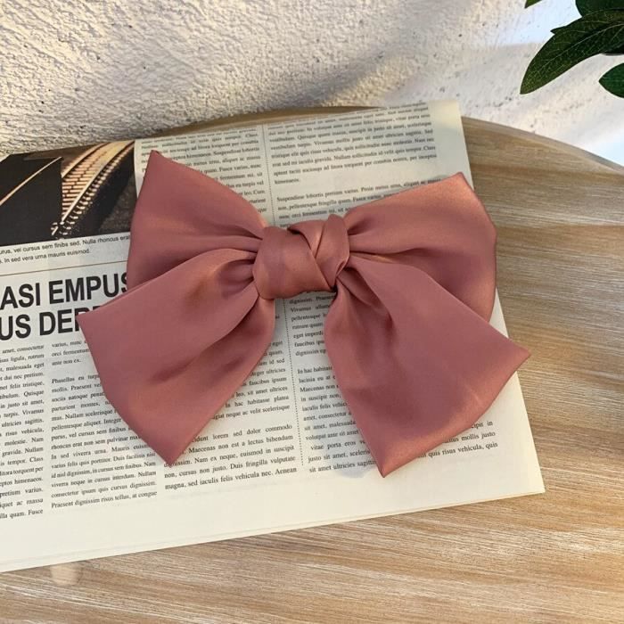 Pince clip à cheveux noeud en simili cuir