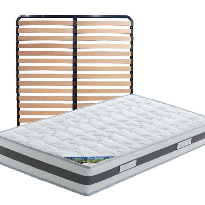 Seychelles - Pack Matelas + Lattes 120x190 Seychelles - Pack Matelas + Lattes 120x190