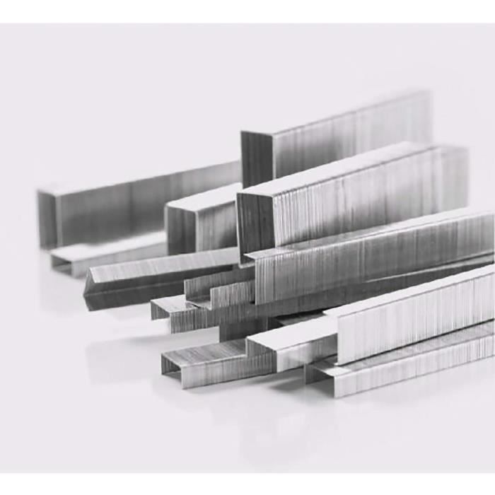 Agrafes Standard 24/6 Galvanisées - Lot De 2000 | Pour Agrafeuse De Bureau | Longueur 6 Mm, Conforme DIN 7405