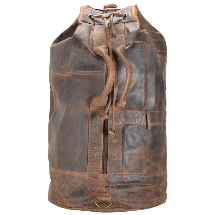 Bolsa De Viaje Piel Bolso Viaje Cuero Bolsa Cabina Marrón