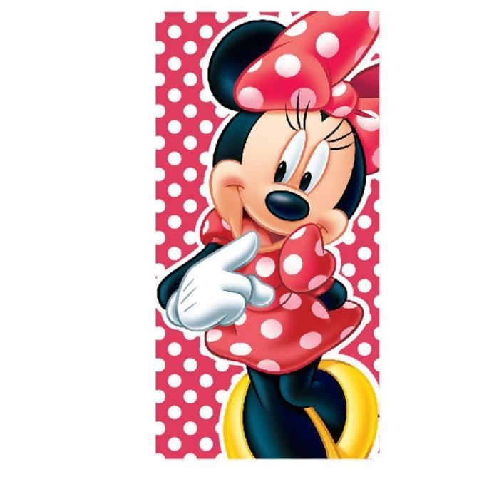 Minnie 70x140 cm Microfibre Disney Serviette de Plage Drap de Bain
