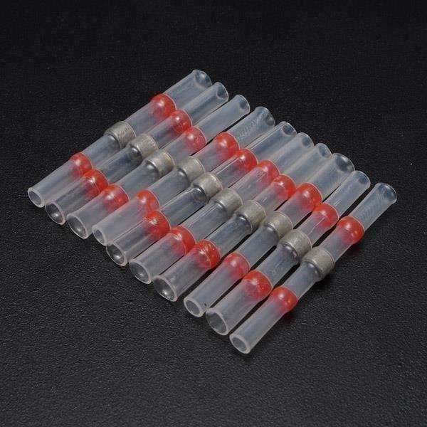 COSSES ELECTRIQUES ISOLEES A SERTIR AUTO//MOTO PROLONGATEURS ROUGES