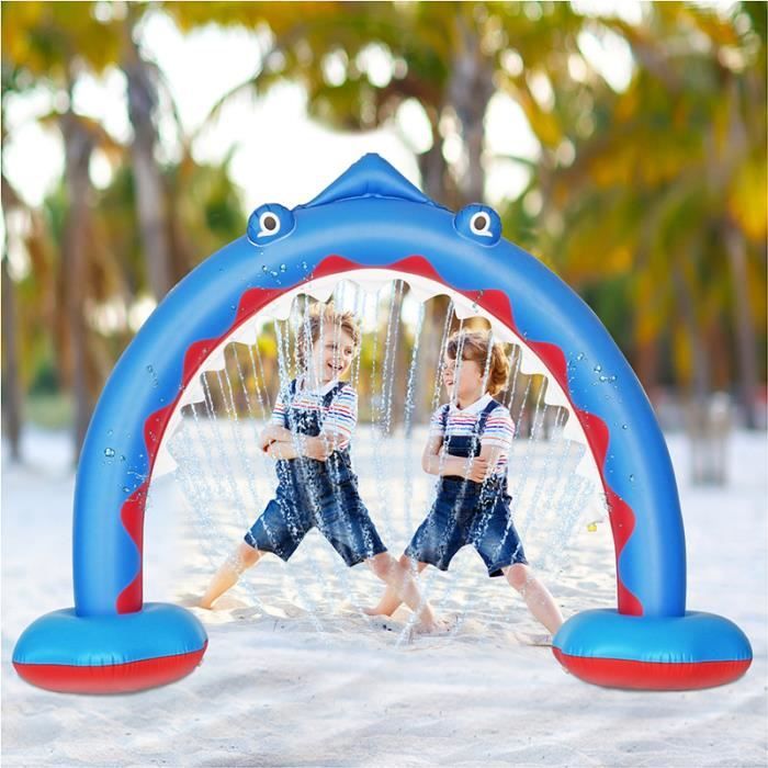 Teamson Kids Aire De Jeux Aquatique Gonflable – Arc-en-Ciel Avec Jets D'Eau, 228x71x152 Cm, Rustines Incluses