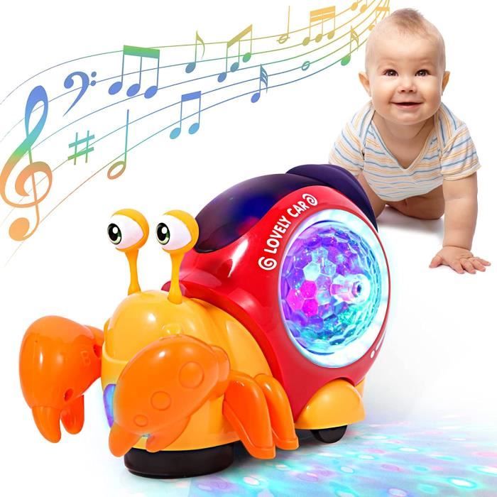 Jouets Musicaux Bébé 12 18 24 Mois +, Jouet Musical Bébé Crabe, Jouet bébé  interactif Éducatifs avec Musique et Lumières pour Bébé - Cdiscount Jeux -  Jouets