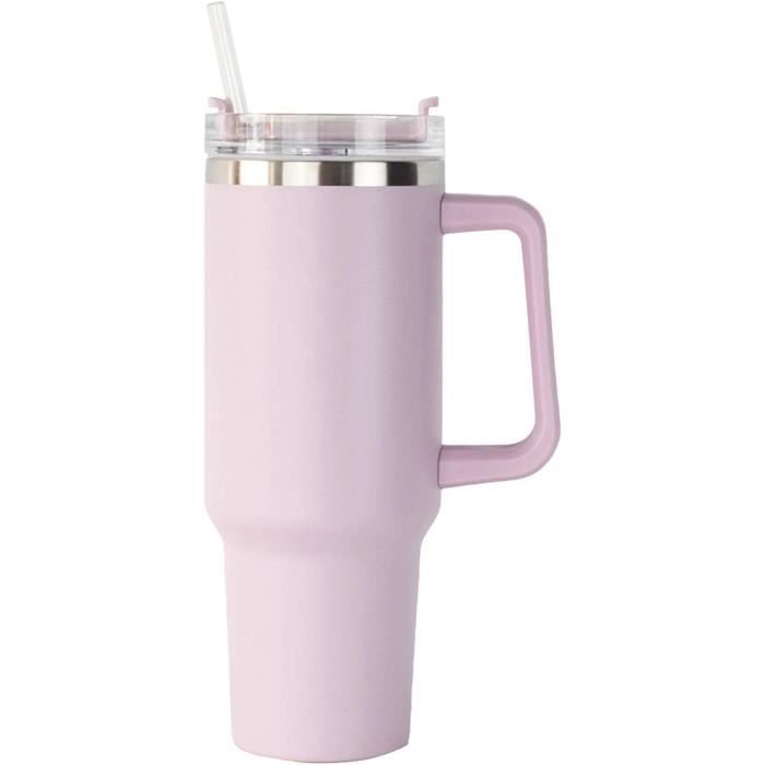 Mug Isotherme Cafe Avec Paille 20Oz-600Ml - Mug Thermos Isotherme - Tasse Isotherme Café
