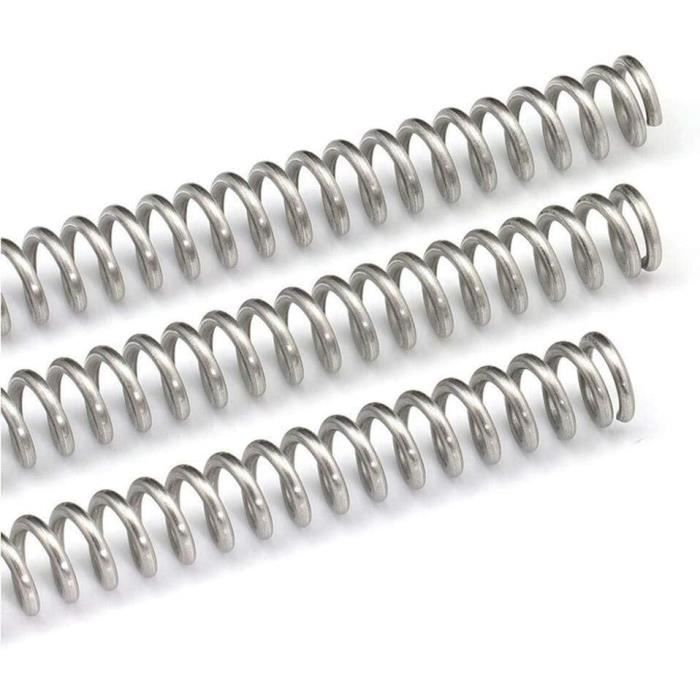 Le lot de 2 Ressorts de compression acier Longueur 10mm diamètre 7mm Le lot de 2 Ressorts de compression acier Longueur 10mm diamètre 7mm