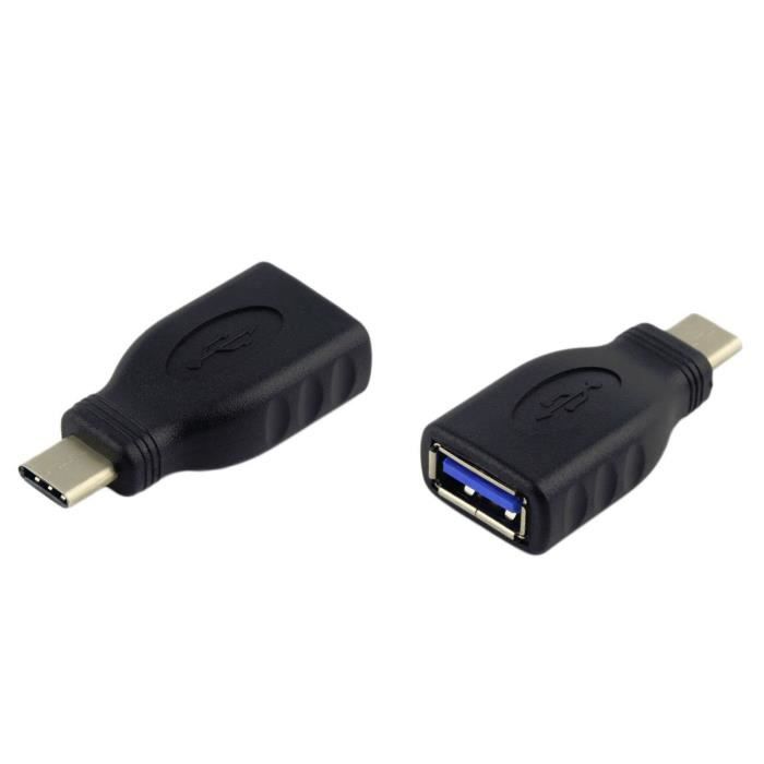 ELECTRÓNICA REY Adaptateur convertisseur USB C 3.1 Femelle vers Micro USB mâle Blanche pour la Charge et Les données 