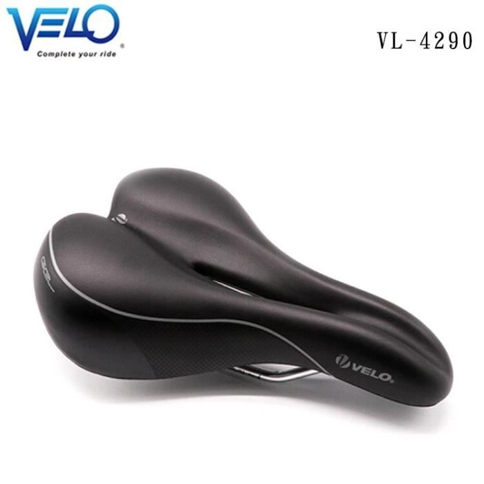 Selle De Vélo Gel Confort Justek 5140 - Noire, Pour MTB/VTT, Longue 295mm