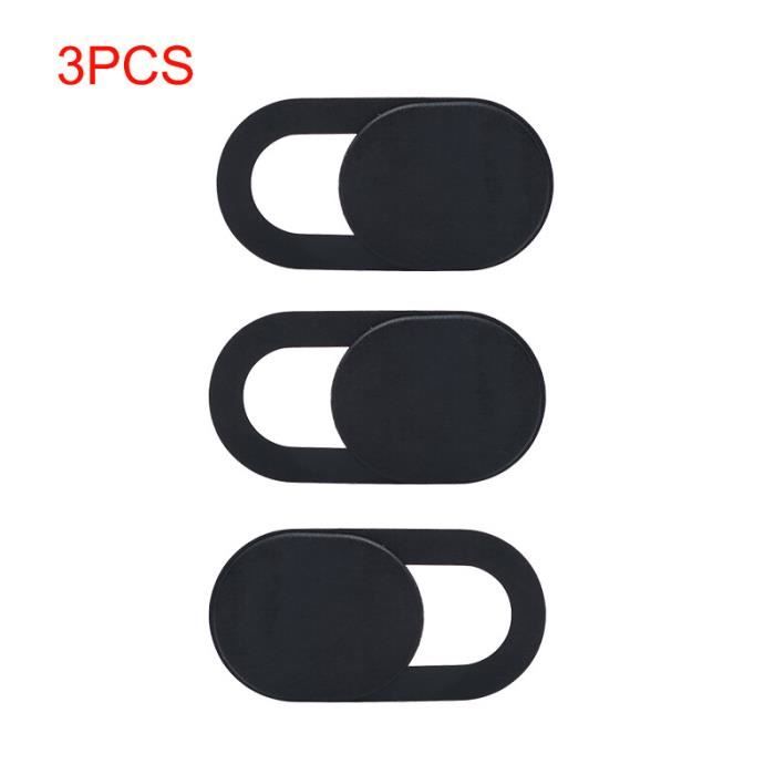 Cache Webcam JeoPoom - Lot De 8 Protège-Caméra Panda - Protection Vie Privée Pour PC, Portable, Tablette (Noir)