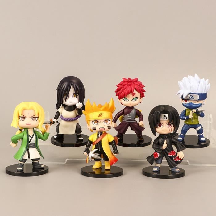 6 Pcs Lot 10 Cm Naruto Uzumaki Uchiha Itachi Kakashi Tsunade Gaara Q Version Mini Poupees Pvc Modele Figure Jouets Cadeau De Noel Cdiscount Maison