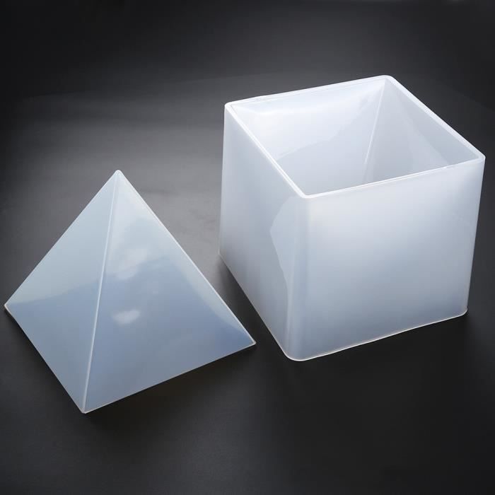 2 Moules Silicone Pyramide - Grand Moule Résine époxy Pour Cristal, Savon, Bombe Bain, Bougie - DIY Décoration Maison - 3