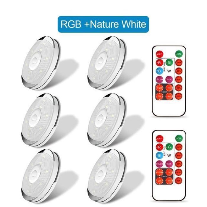 Lampe LED sans fil RGB - TUBE LUMINEUX - Intensité réglable - Télécommande - Veilleuse pour cuisine