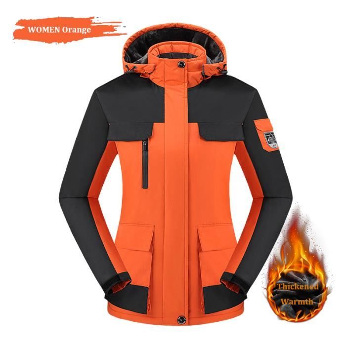 Couleur Femme Orange taille 6XL Veste de randonn e imperm able en