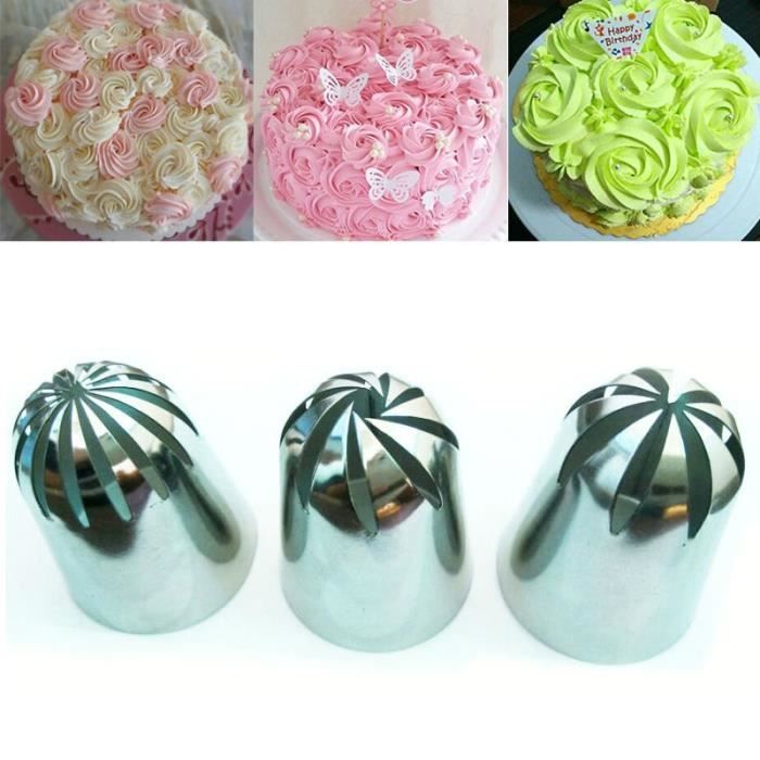 Set De 8 Douilles à Poche En Inox Numérotées - Pour Décorer Gâteaux, Cupcakes, Muffins - Formes 1A, 1M, 2D, 2F, 580, R6, 108E, 6B