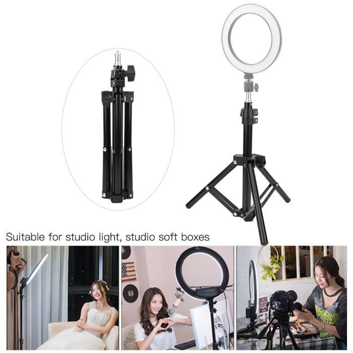 60CM Trépied de Photographie Support de Lampe de Selfie Vis 1/4 ' Outil d'Éclairage Vidéo Extensible