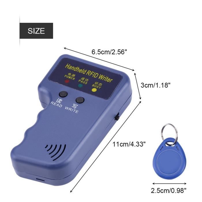 Lecteur RFID, 125KHZ Graveur/Copieur/Lecteur/Duplicateur RFID