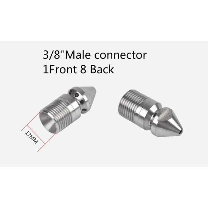 M&M Smartek Buse De Nettoyage Avec 3 Jets Arrière Pour Tuyaux De