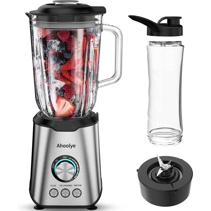 Blender Severin SM 3707 - 1,5 L - 600 W - Récipient Verre Amovible - Noir