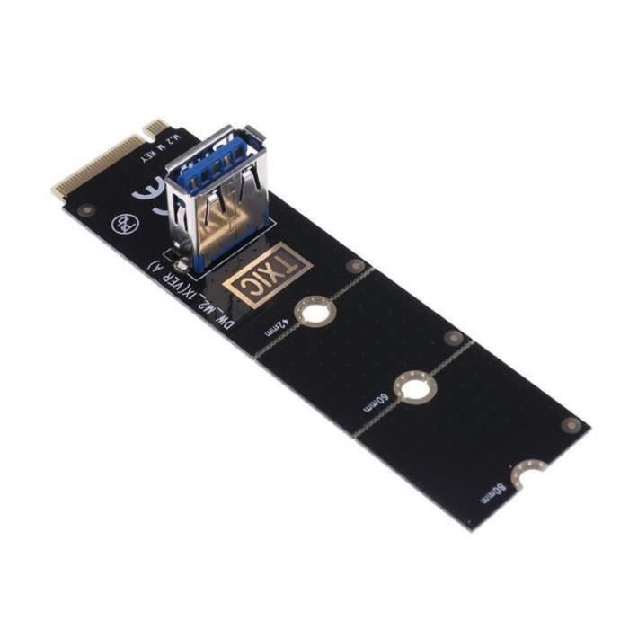 Adaptateur Carte Graphique PCI-E 16x – Pour ThinkCentre Tiny M720Q/M910X – 4 Ports NIC, Compatible P1000/P620 - 4