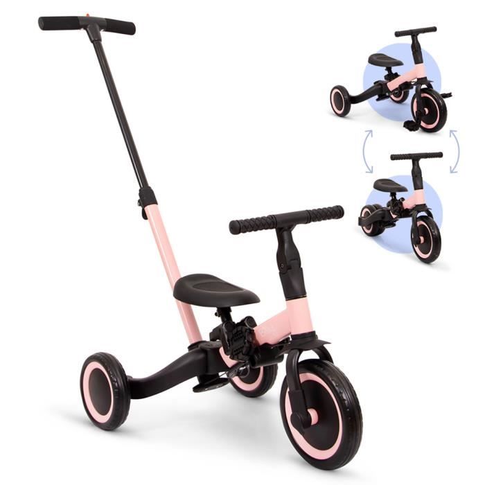 Billy 4-en-1 Vélo Enfant Avec Barre De Poussée – Gio Rose – Évolutif Dès 2 Ans