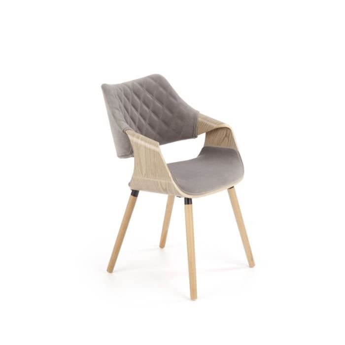 chaise de salle à manger design 56 x 55 x 47 cm - chêne clair