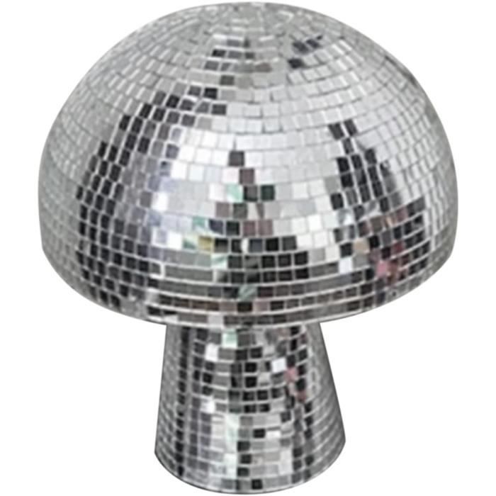 Boule Disco Champignon Miroir – Décoration Scintillante 15 Cm, Effet 360°, Fêtes Années 70 & Noël