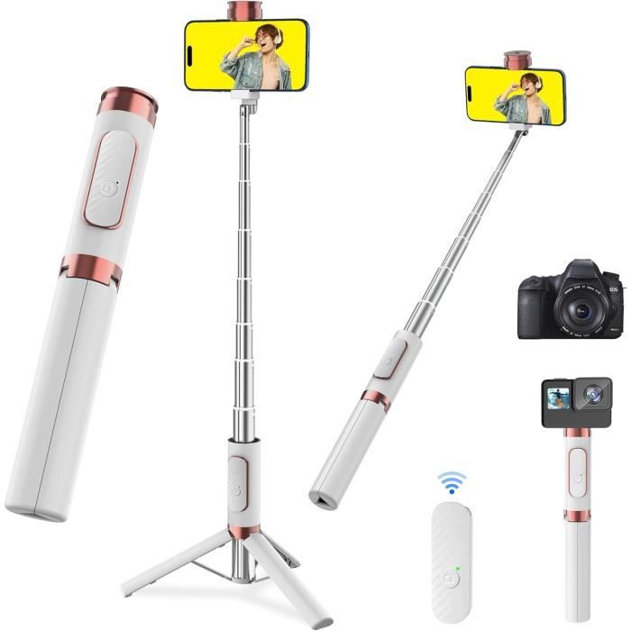 Trépied Perche à Selfie Sans Fil Pour Smartphone, Perche à Selfie Portable En Alliage D'aluminium De 72 Pouces Pour Téléphone Android IPhone 13 14 Pro Max