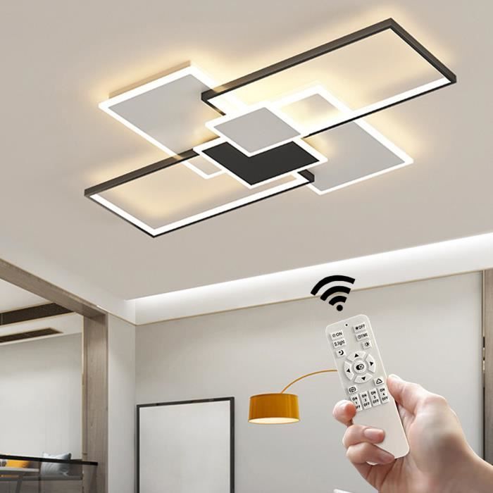 Plafonnier LED plafonnier rectangulaire dimmable avec télécommande Lampe  d'entrée LED