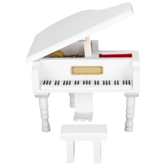 Piano à Queue Miniature 1:12 Pour Maison De Poupée - Modèle De Scène En ABS Noir - Décoration Mini