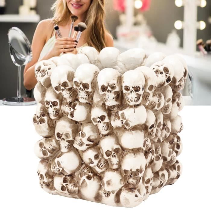 Perle En Jade Blanc - Tête De Mort Crâne 14x10mm, Perçage Dessus, Fait Main