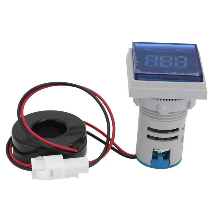 Voyant LED Indicateur De Courant AD101-22VAM - Double écran, 60-500V AC, Haute Luminosité, Pour Surveillance électrique (bleu)