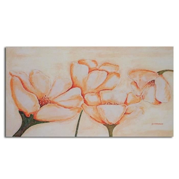 Tableau Sur Toile CANEVAS FLEUR – Cadre Photo Mural, Motif Floral, 44,5 X 21,5 Cm