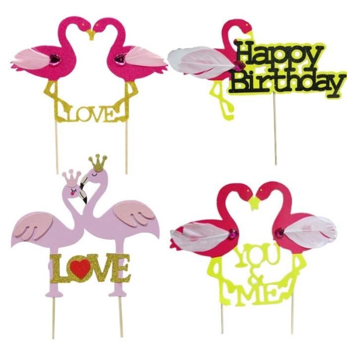 4 Pieces Beau Flamant Rose Creatif Brillant Gateau Inserer Carte Topper Decor Pour Anniversaire De Cake Mold Pastry Mold Cdiscount Maison 4 Pieces Beau Flamant Rose Creatif Brillant Gateau Inserer Carte Topper Decor Pour Anniversaire De Cake Mold Pastry Mold Cdiscount Maison