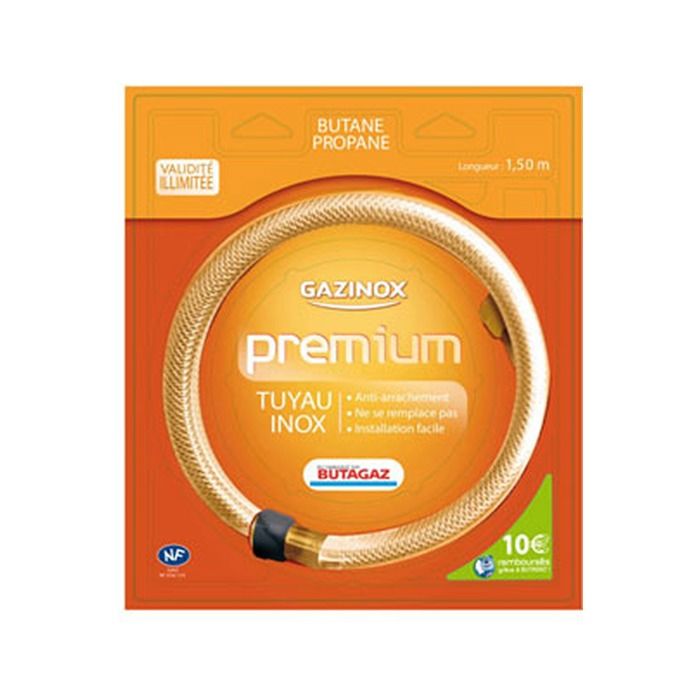 Tuyau flexible en inox pour gaz domestique - Gazinox - 037053 - Longueur 150 mètres - Pression maximale 10 bar