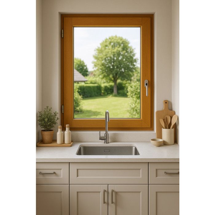 Fenetre Bois 1 Vantail H60 cm x L60 cm Côte Tableau Tirant Gauche