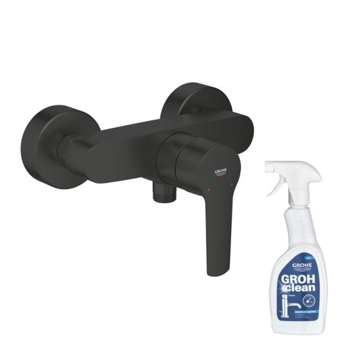 Grohe Mitigeur de douche mécanique Start noir mat + nettoyant