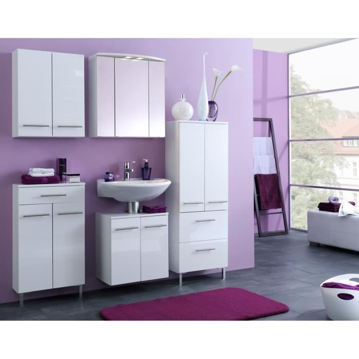 Armoire murale - HELD - Small 50cm - 2 tiroirs - 2 portes - Blanc Armoire murale - HELD - Small 50cm - 2 tiroirs - 2 portes - Blanc