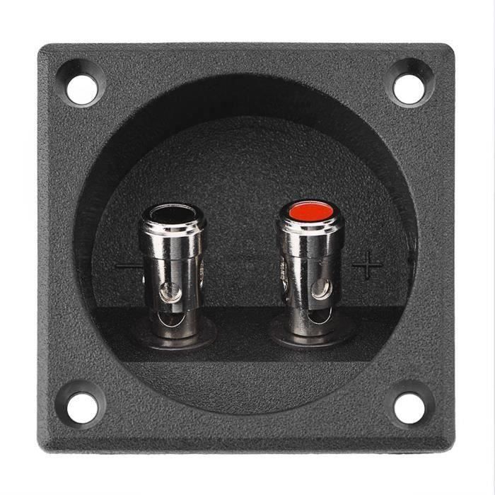 Boîtier De Bornes Haut-Parleur En Cuivre - Connecteur Bornier HiFi Avec 2 Trous De Montage Pour Remplacement DIY