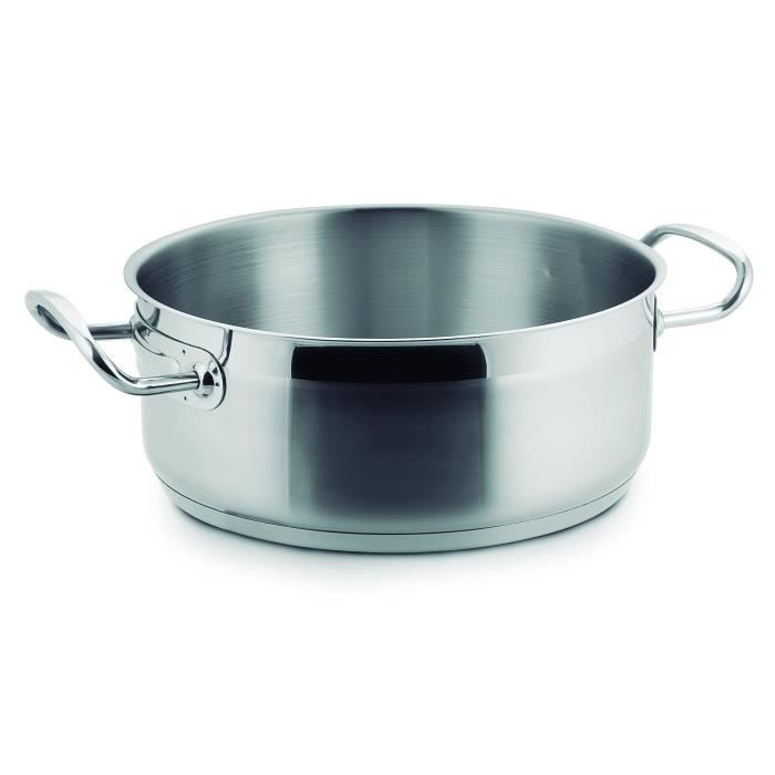 Lacor Marmite basse - rondeau induction en inox 18-10 - Ø 20 cm Eco ...